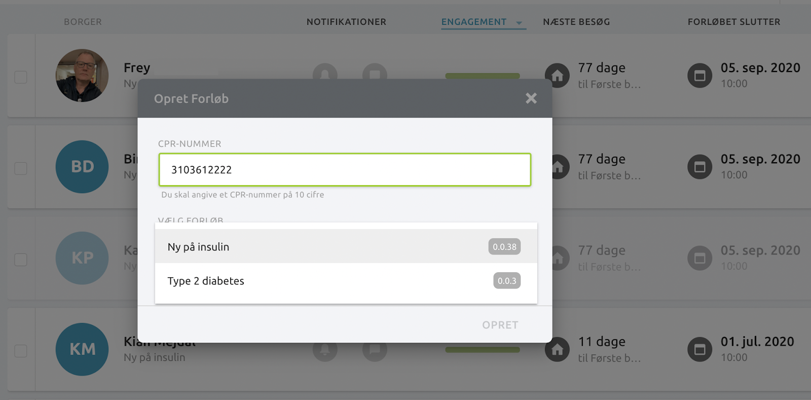 Laufendes Programm; neuen Bürger anlegen, Informationen eingeben