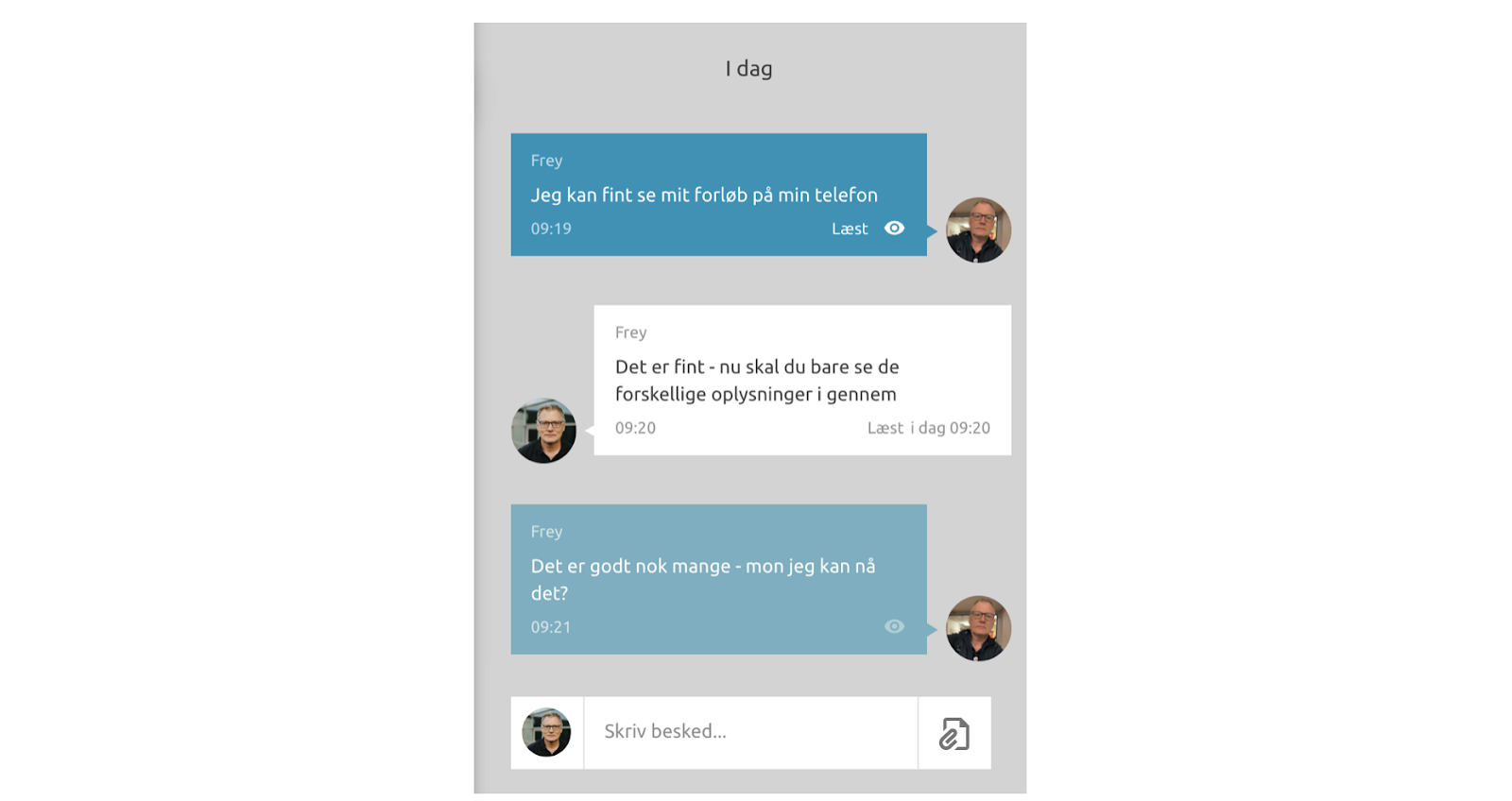 Billede 16: Beskedsystemet